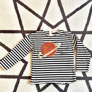 Zara Kids Striped Saturn Shirt Size 3/4